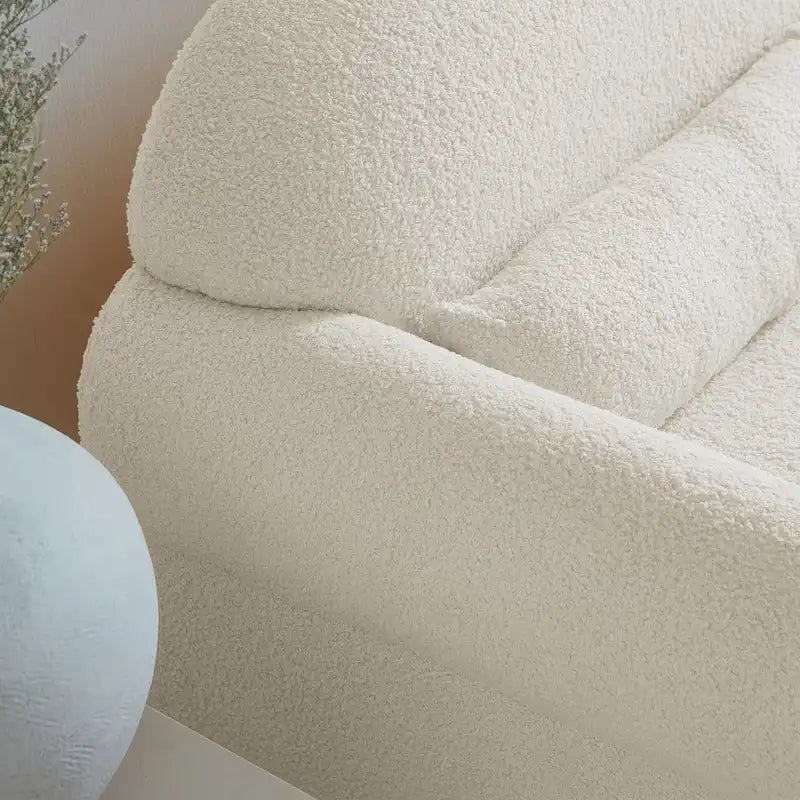 Modern Boucle Loveseat for Living Room