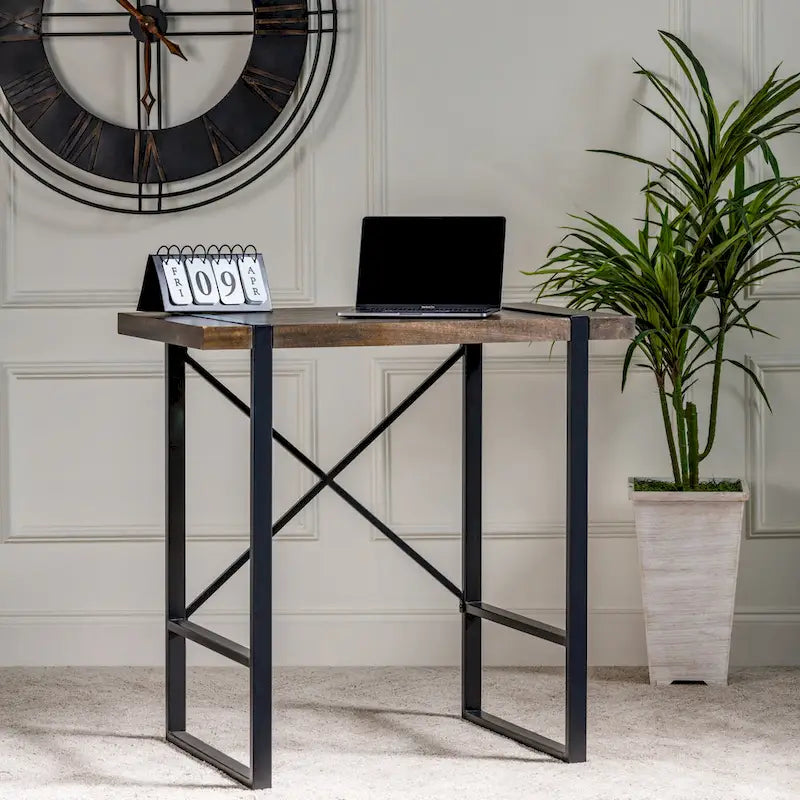 Josie 36W Mango Wood & Metal Standing Desk