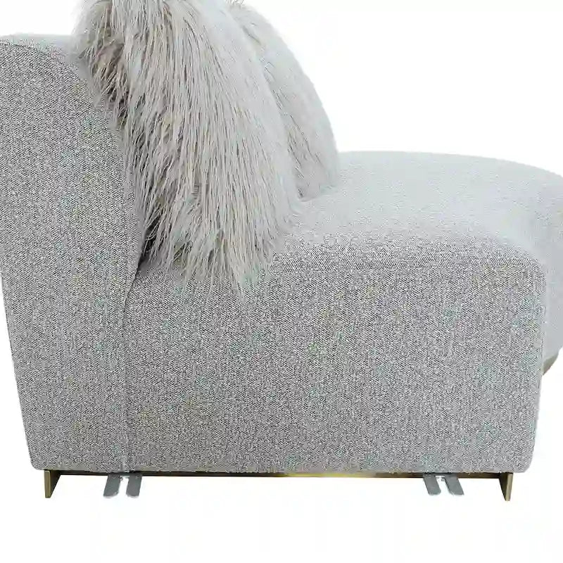 Curved Sofa with 3 Pillows Included