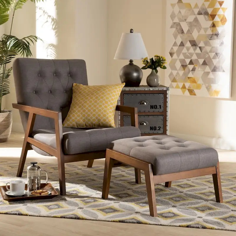  Baberg Upholstered Armchair and Footstool Set
