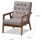 Upholstered Armchair and Footstool Set