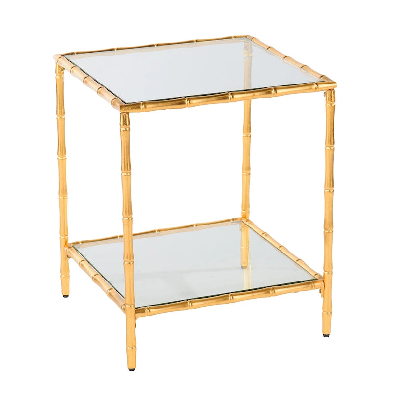 Glass-Top Side Table