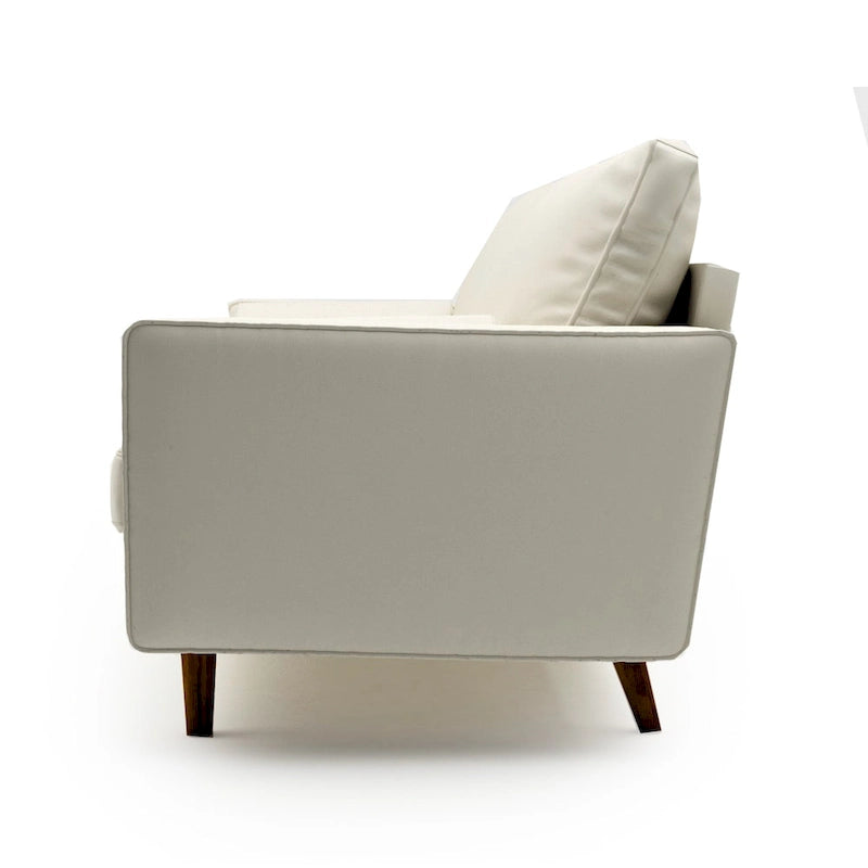 Faux Leather Mid-century Modern Sofa