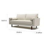 Faux Leather Mid-century Modern Sofa