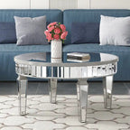 Round Coffee Table Mirror Accent Table