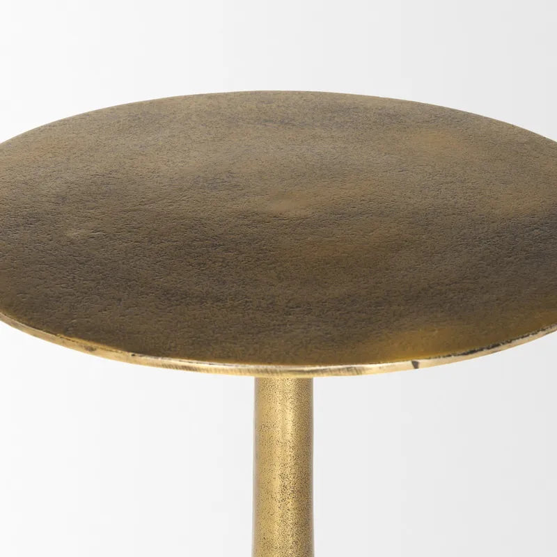 Large Gold Metal Accent Table