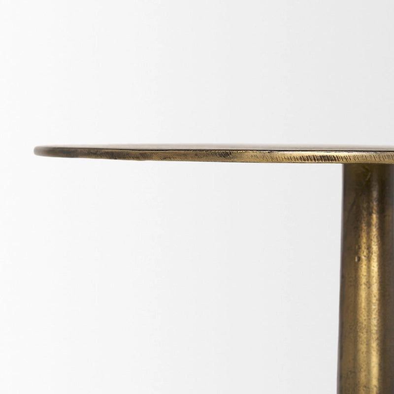 Large Gold Metal Accent Table