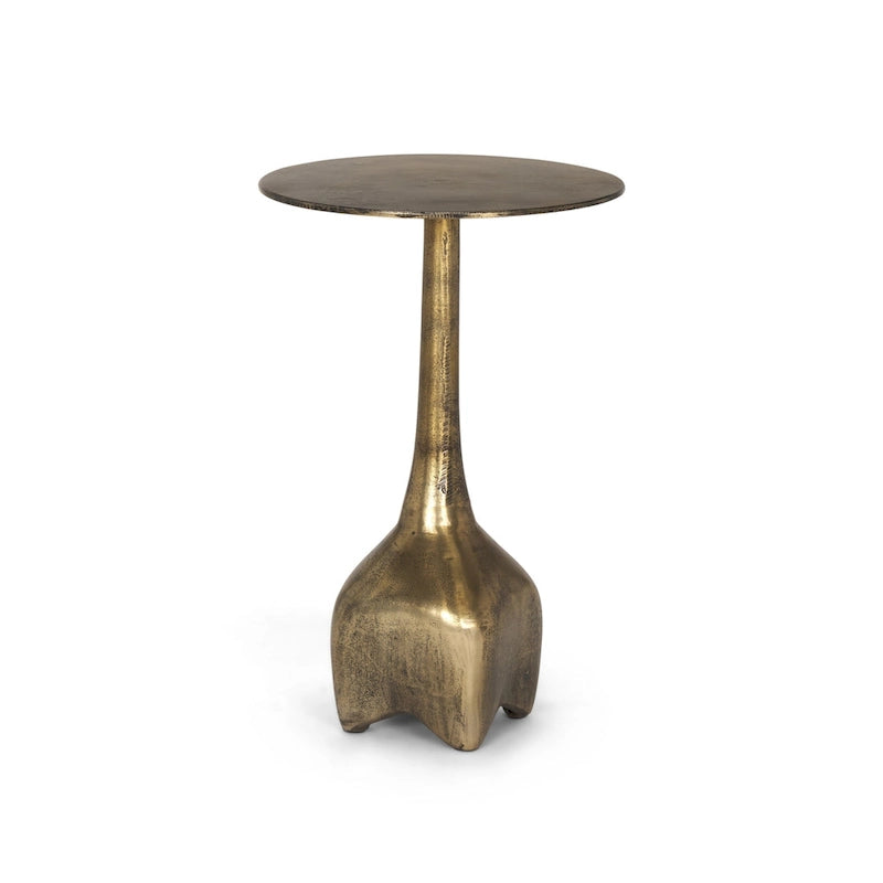 Large Gold Metal Accent Table