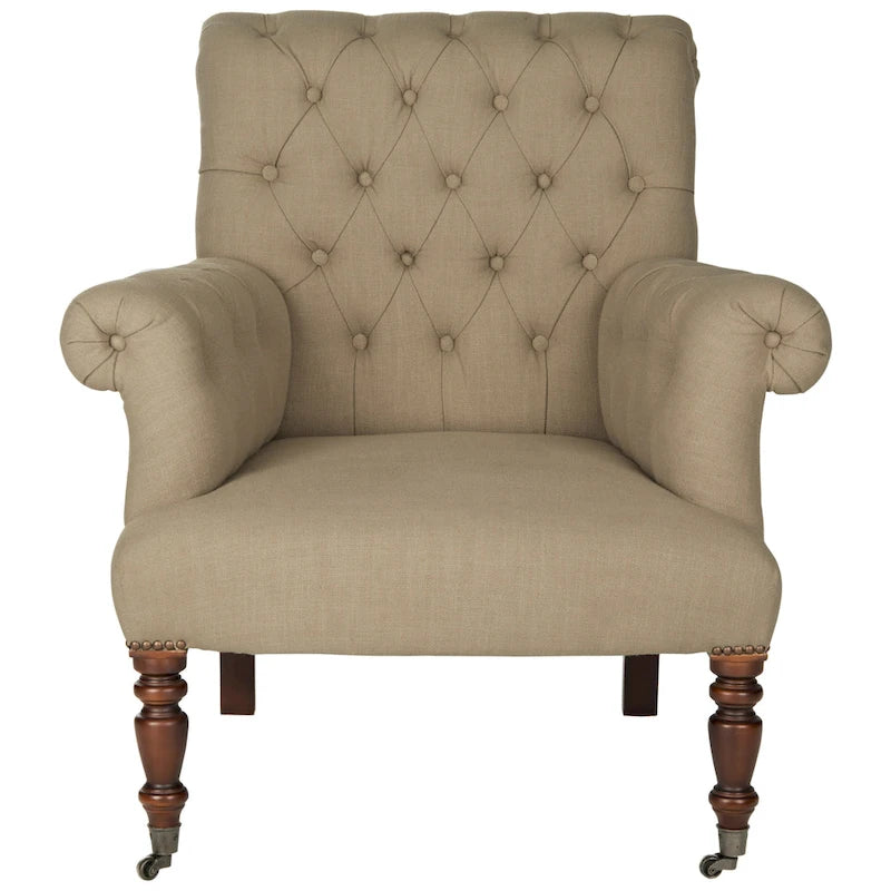  Shaina True Taupe Club Chair - 32.7 x 33.9 x 35.4 - 33Wx34Dx35H
