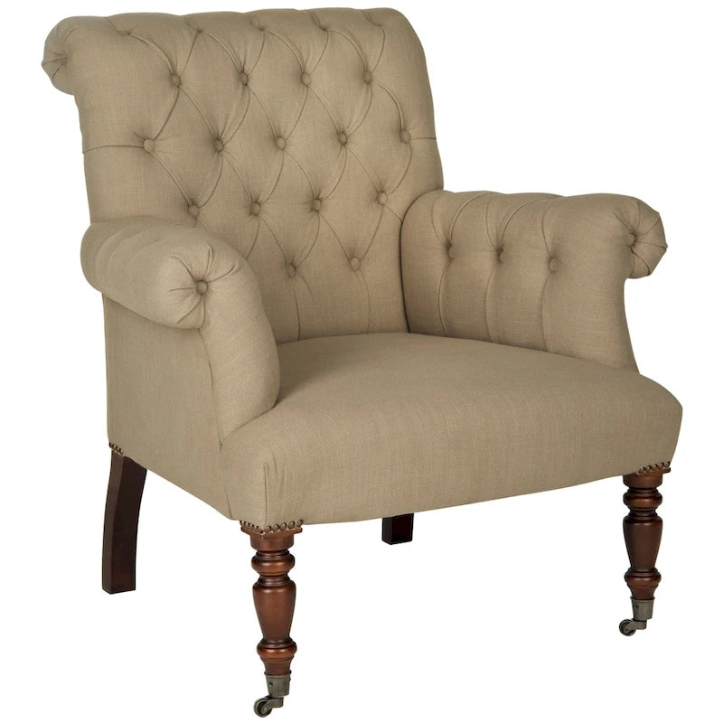 True Taupe Club Chair - 32.7 x 33.9 x 35.4 - 33Wx34Dx35H