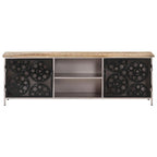Meuble TV 47,2x11,8x15,7 Bois de manguier brut