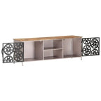 Meuble TV 47,2x11,8x15,7 Bois de manguier brut