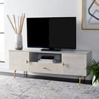 Meuble TV multimédia - 54 L x 15,7 P x 19,7 H - 54Lx16Px20H