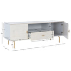 Meuble TV multimédia - 54 L x 15,7 P x 19,7 H - 54Lx16Px20H