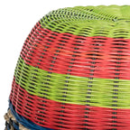 Multi Wicker Rattan Barrel Stool - 18 x 18 x 18 - 18Wx18Dx18H