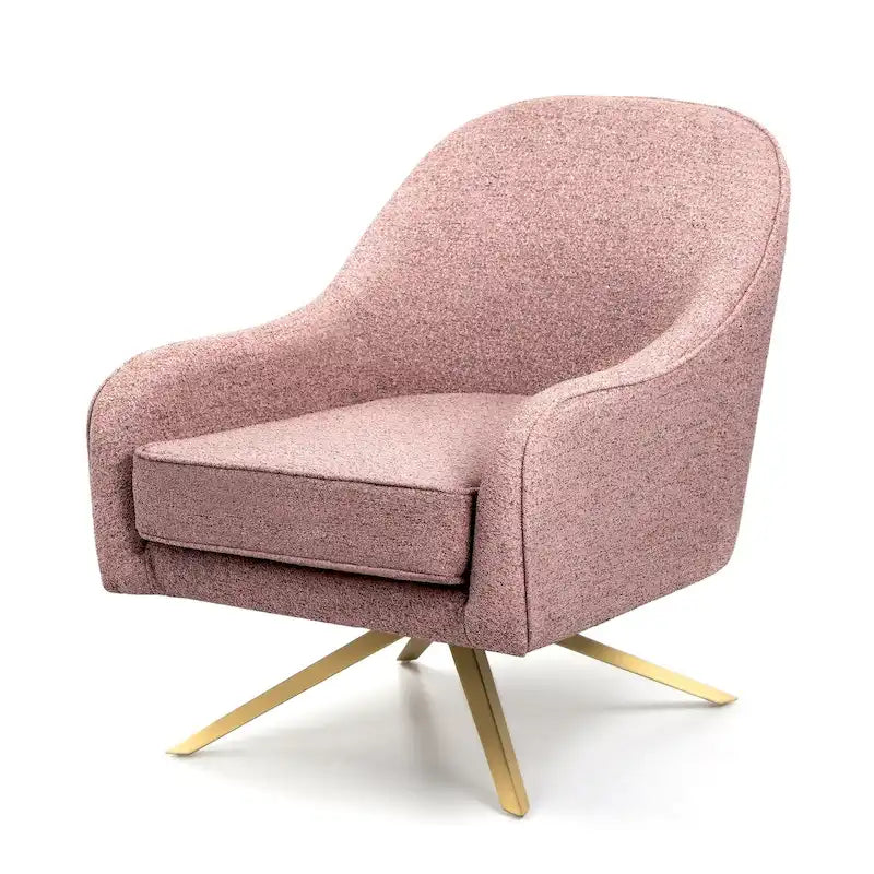 Swivel Club Chair PU Leather Leisure Armchair Upholstered Accent Chair