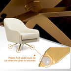 Fauteuil Club Pivotant en Cuir PU, Fauteuil de Salon, Fauteuil d'Appoint Rembourré