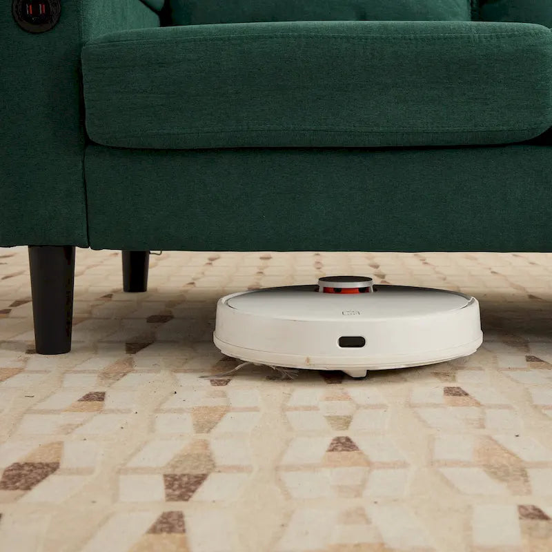 Upholstered 3-seat Sofa with Storage Ottoman for Living Room