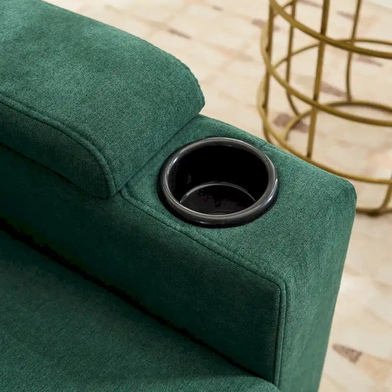 Upholstered 3-seat Sofa with Storage Ottoman for Living Room