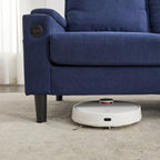 Upholstered 3-seat Sofa with Storage Ottoman for Living Room