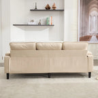 Upholstered 3-seat Sofa with Storage Ottoman for Living Room