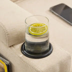 Upholstered 3-seat Sofa with Storage Ottoman for Living Room