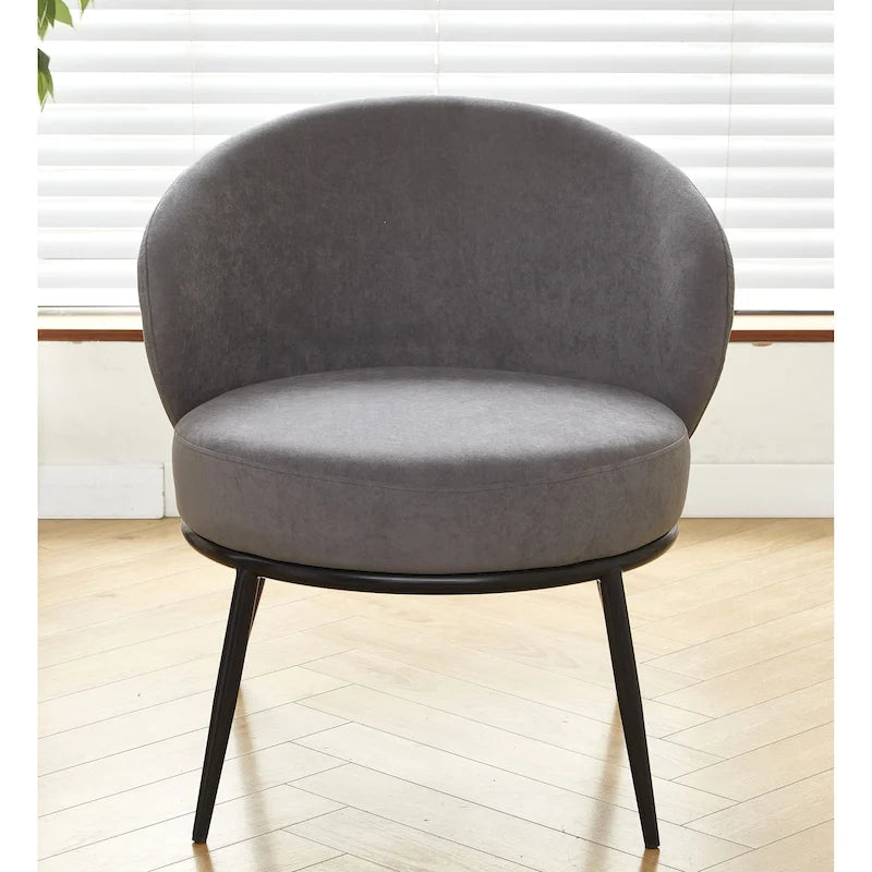 Mid Century Velvet Upholstered Living Room Accent Chair