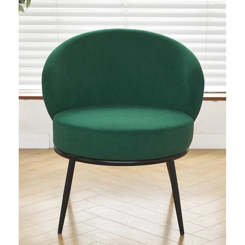 Mid Century Velvet Upholstered Living Room Accent Chair