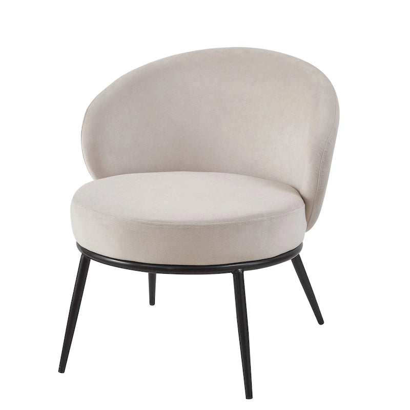 Mid Century Velvet Upholstered Living Room Accent Chair