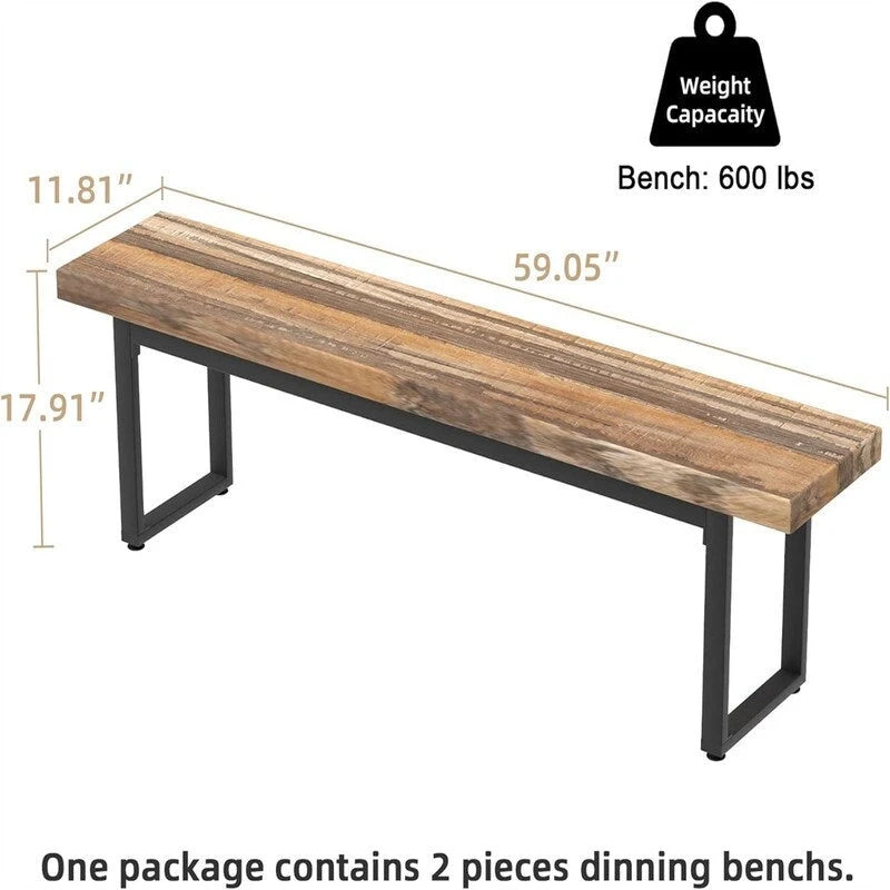Farmhouse Indoor Kitchen Table Benches