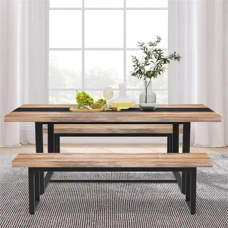 Farmhouse Indoor Kitchen Table Benches