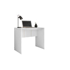 Modern Computer Desk 35 in Wide Home Office Desk Furniture for Small Spaces Minimalist Design Compact PC Laptop Study Table