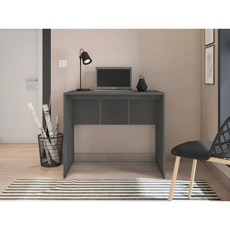 Modern Computer Desk 35 in Wide Home Office Desk Furniture for Small Spaces Minimalist Design Compact PC Laptop Study Table