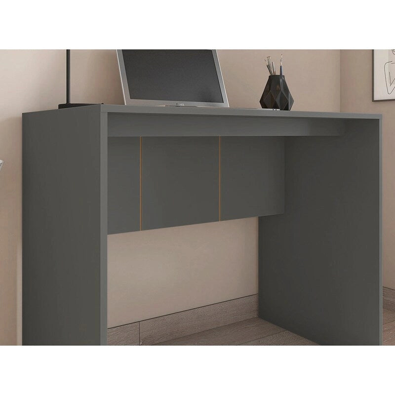 Modern Computer Desk 35 in Wide Home Office Desk Furniture for Small Spaces Minimalist Design Compact PC Laptop Study Table