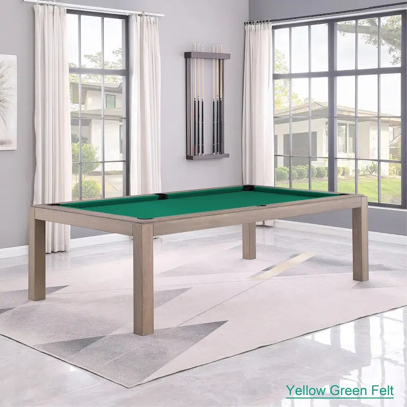 GreyWash Ash 7ft Billiard Slate Pool Table with Dining Top