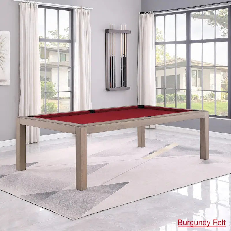 GreyWash Ash 7ft Billiard Slate Pool Table with Dining Top