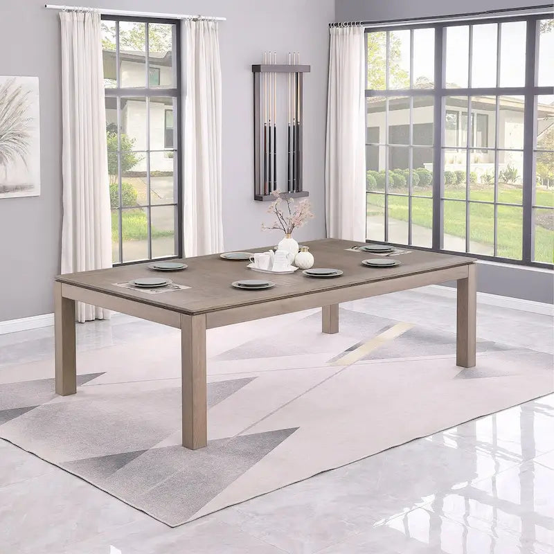 GreyWash Ash 7ft Billiard Slate Pool Table with Dining Top