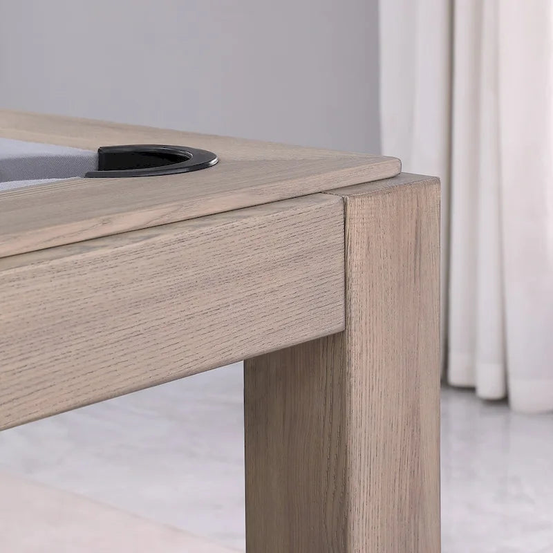 GreyWash Ash 7ft Billiard Slate Pool Table with Dining Top