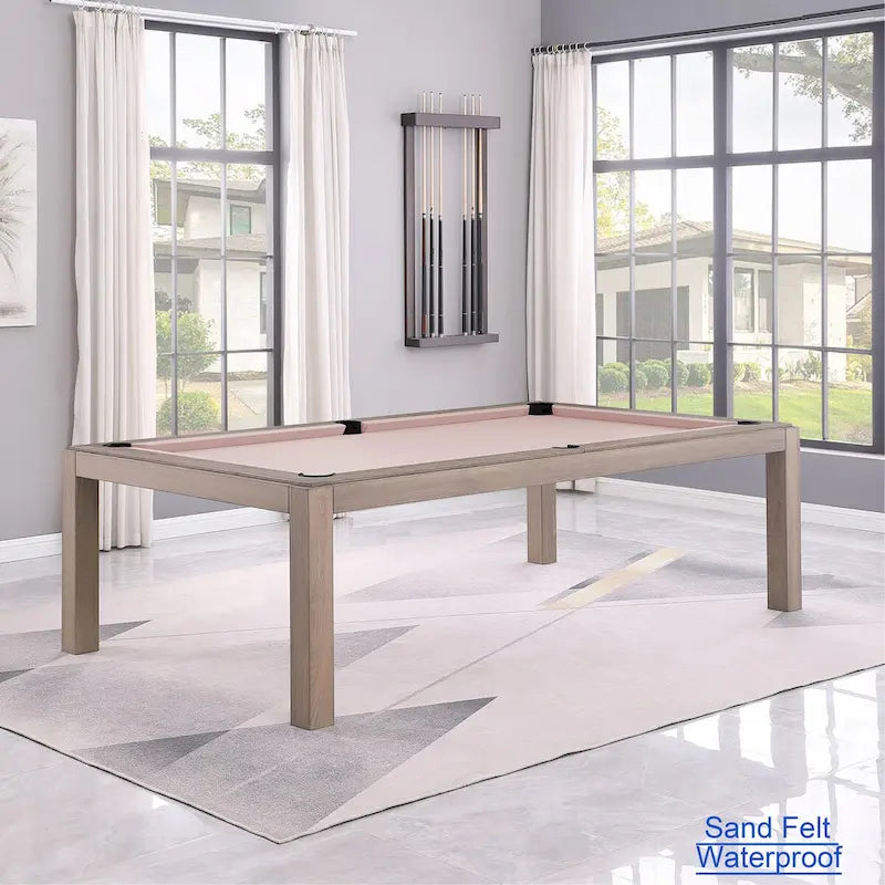 GreyWash Ash 7ft Billiard Slate Pool Table with Dining Top