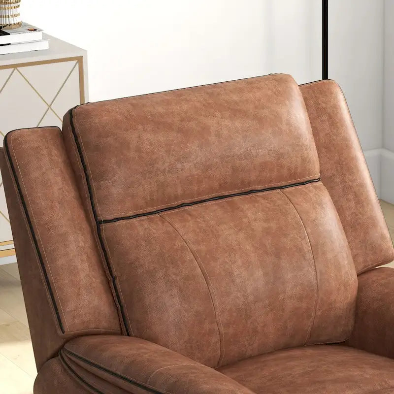 Manual reclining chair with soft and comfortable cushions