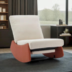 Fauteuil à bascule inclinable moderne, fauteuil à bascule confortable pour chambre de bébé avec repose-pieds, fauteuil de lecture d'appoint, fauteuil de salon rembourré