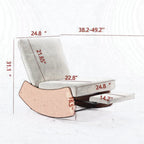 Fauteuil à bascule inclinable moderne, fauteuil à bascule confortable pour chambre de bébé avec repose-pieds, fauteuil de lecture d'appoint, fauteuil de salon rembourré