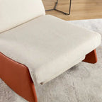 Fauteuil à bascule inclinable moderne, fauteuil à bascule confortable pour chambre de bébé avec repose-pieds, fauteuil de lecture d'appoint, fauteuil de salon rembourré