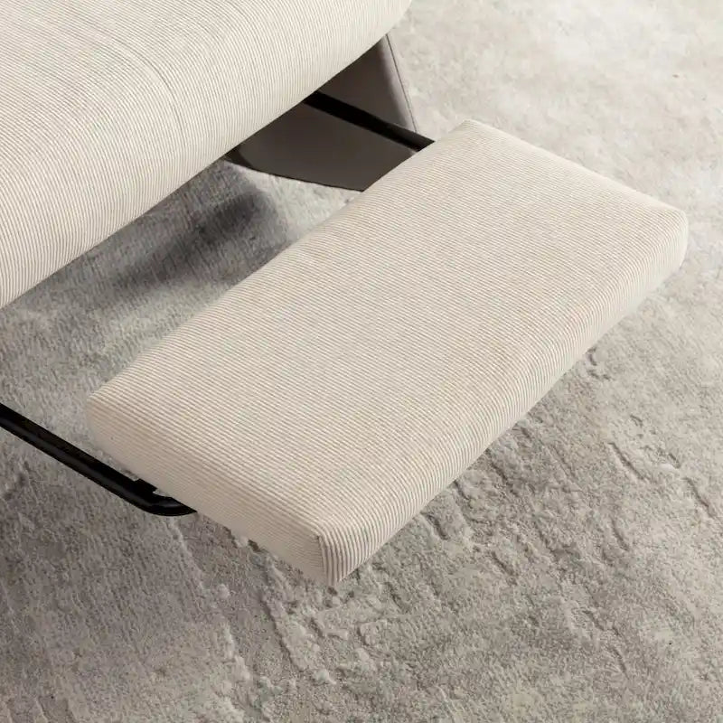 Fauteuil à bascule inclinable moderne, fauteuil à bascule confortable pour chambre de bébé avec repose-pieds, fauteuil de lecture d'appoint, fauteuil de salon rembourré