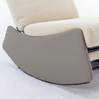 Fauteuil à bascule inclinable moderne, fauteuil à bascule confortable pour chambre de bébé avec repose-pieds, fauteuil de lecture d'appoint, fauteuil de salon rembourré