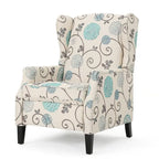 Fauteuils inclinables en tissu traditionnel avec bord clouté par