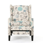Fauteuils inclinables en tissu traditionnel avec bord clouté par