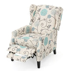Fauteuils inclinables en tissu traditionnel avec bord clouté par