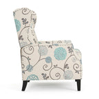 Fauteuils inclinables en tissu traditionnel avec bord clouté par