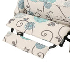 Fauteuils inclinables en tissu traditionnel avec bord clouté par
